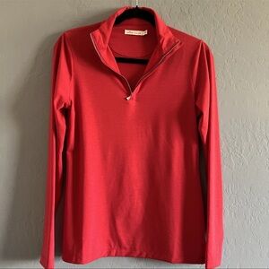 Peter Millar Women's Golf 1/4 Zip Pullover Rouge Red Stretch LF22EK14 Small